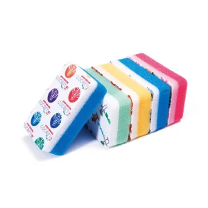 5 Pack Cartoon Kitchen Scouring Pads Cleaning Sponges Black Dishwashing Sponge for Kitchen