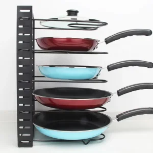 5-Tier Detachable Metal Storage Rack for Pots and Pans