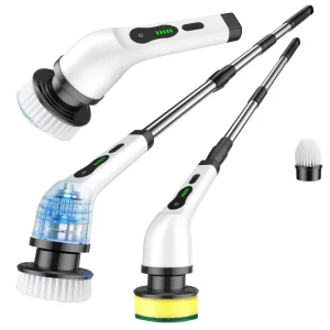 5 in 1 Long Handled Cordless Spin Scrubber Cleaning Brush Electric Scrubber Cleaning Brushes for Car and Home Cleaning