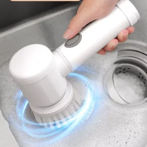 5 in 1 Multi function Kitchen Handheld Electric Cleaning Brush With 3 Brush Heads Electric Cleaning Brush
