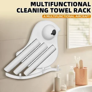 5-in-1 Wall-Mounted Cleaning Supplies Storage Set for Kitchen and Bathroom