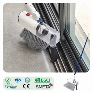 5.5KPa Vacuum Sweeper Magic Broom for Floor Cleaning Portable Rechargeable Electric Vacuum Broom 2 in 1 with 180° Rotating Head