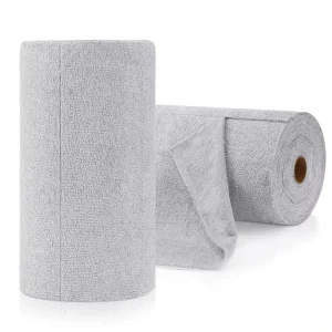 50 75pcs Kitchen Car Microfiber Tear Away Towel Rolls Custom Color Disposable Washable Microfibre Cleaning Cloths Rolls