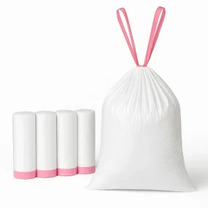 50 Litter Plastic Bin Liner Bags With Drawstring Trash Garbage Bag Drawstring Can Liner 13 Gallon