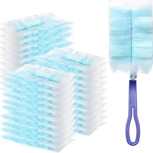 50 Pcs Disposable Dusters Refills 180 Degree Electrostatic Duster Refills Multi Surface Replacement Dusters for Cleaning Ceiling Fan