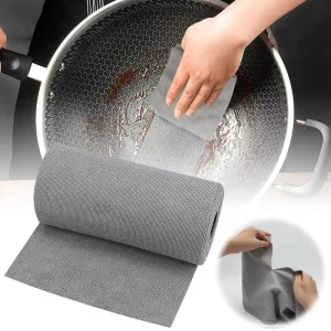 50-Piece Microfiber Cleaning Cloth Roll Tear-Off Lint-Free Rags Absorbent Multipurpose Cloths for Dish Car Home Glasses Use