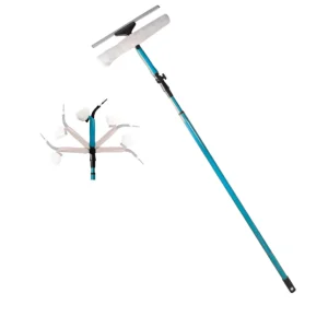 50” Telescopic Iron Handle Window Squeegee with Microfiber Cloth Cover and Window Wiper Eco Friendly