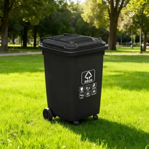 50L Garbage Container Industrial Mobile Garbage Can Plastic Waste Bins Outdoor Indoor Trash Bins
