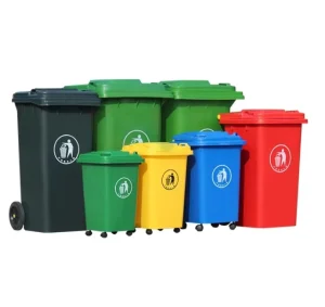 50L Outdoor Plastic Classified Dustbin Sanitary Garbage Container Waste Trash Bins Dustbin with Wheels