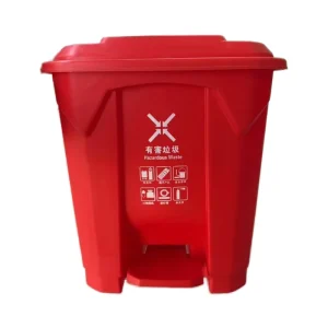 50L Outdoor and Kitchen Waste Recycling Trash Bin Plastic Pedal Bin with Lid for Sale