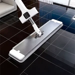 50cm Aluminum Alloy Ultra Fine Fiber Mop Multi Functional Sturdy Durable Self Wringer 2 Mopheads Stainless Steel High