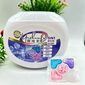 50pcs 5 in 1 Nature Scented Laundry Detergent Pods Capsules Beads Soap for Washing Machine Eco Friendly Detergent