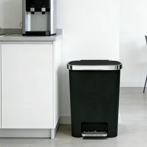 51L Large Capacity Indoor and Outdoor Household Foot Pedal Trash Garden Can Lobby Waste Bins