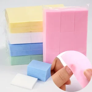 520pcs Lint Free Wipes Nails Lot Lint Free Nail Wipes 5colors Gel Nail Polish Remover Coffon Pads for Beauty Makeup Cleaning