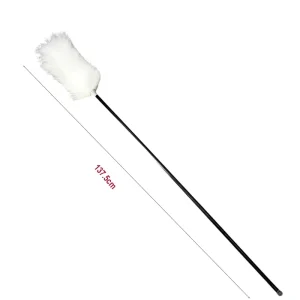 54 Inches Lambswool Duster with Plastic Handle Electrostatic Dust Elimination Furniture Cleaning Duster