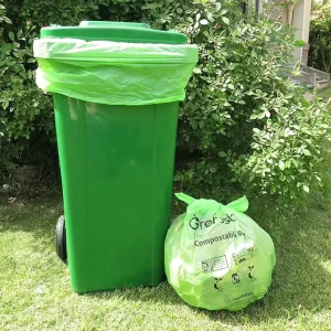 55 60 Gallon Factory Supply Compostable and Biodegradable PBAT PLA Heat Seal Extra large Trash Bag with Custom Order