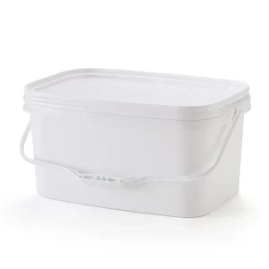 5L 6L Heavy Duty PP Container Rectangular Pail Bucket with Recycled Materials and Custom Printing