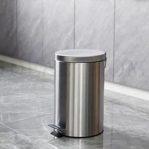 5L 8L 12L 20L 30L Dustbin Household Kitchen Soft Close Waste Bins Bathroom Pedal Bin Stainless Steel Trash Can