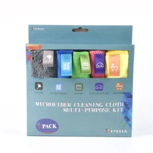 5PK 100% Microfiber Eco-Friendly Sustainable Kitchen Cleaning Cloth Set with Color Customization 30x30cm