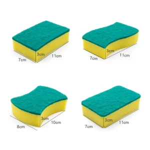 5Pcs pack Customized Non scratch Double Side Dish Scrub Sponges for Kitchen Cleaning Scouring Pad