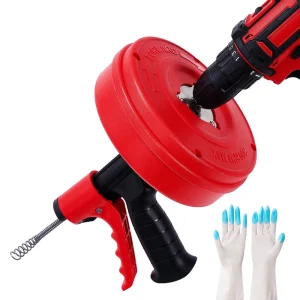 5m 7.5m 10m Drain Cleaner Snake Cordless Pipe Dredge Extendible Pipe Cleaning Tool Manual and Drill Pipe Dredging Sewer Tool