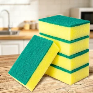 5pcs Eco Friendly Non Scratch Dish Scrub Sponges for Kitchen Cleaning Scouring Pad