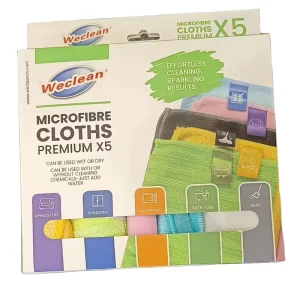 5pk Quick Dry Disposable and Reusable Cleaning Cloths Microfiber Towel Set
