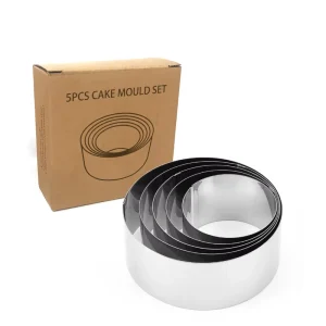 6-10 cm Stainless Steel Round Mousse Cake Ring Mold Set of 5