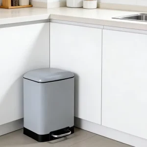 6-40L Iron Metal Trash Can Small Garbage Container Bin for Bathrooms Kitchens Home Offices Waste Bins