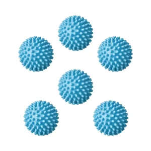 6-Pack Reusable Anti-Static Plastic Dryer Balls Eco-Friendly Fabric Softener for Dogs Pets Sustainable Cleaning Grooming