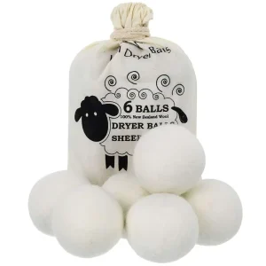 6 Pieces 1 Set Pure New Zealand Wool Reusable Laundry Wool Dryer Balls