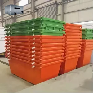 6 Yard Industrial Waste Recycling Skip Bin Steel Dumpster for Construction Works
