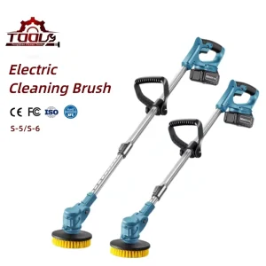 6 in 1 Electric Spin Scrubber Cordless Cleaning Brush with Telescopic Long Handle Shower Scrubber for Bathroom Kitchen and Gutter