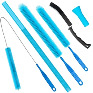 6 pack Dryer Vent Cleaner Kit Long Dryer Vent Cleaning Brush with Lint Remover Refrigerator Coil Cleaning Brush Appliance Brush