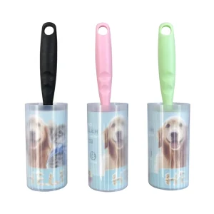 60 Page Logo Printed Cleaning Lint Roller Sticky Reusable Brush for Clothes Pets and Furniture Covers Dog Hair Removal