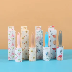 60 Sheets Custom Logo Refills Dust Pet Hair Remover Sticky Roll Paper Lint Rollers Pet Hair Remover Lint Roller