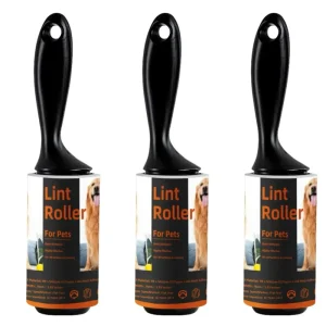 60 Sheets Reusable Lint Roller Manual Spiral Cutting Pet Hair Remover for Clothes Sticky Adhesive Paper Lint Roller