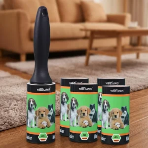 60 Sheets Sticky Lint Roller PP Plastic Pet Hair Remover Manual Disposable Tear Off Dust Fluff Removal Roller