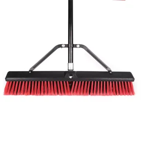 60CM Heavy Duty Factory Direct Cleaning Floor Soft Brush Hard Long Handle Push Plastic Broom for Cleaning Tools