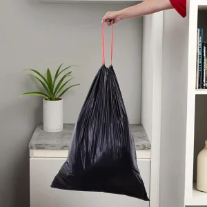 60L 90L 120L 160L 240L PE Recyclable Disposable Trash Bags with Valve Screen Printed for Tableware and Household Use