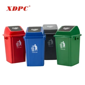 60L Dustbin Plastic Trash Bin Recycling Garbage Can