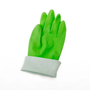 60g Green Colour Spray Flocklined Gloves Popular Products Cleaning Dish Latex Rubber Glove Washing Colorful Household Natural
