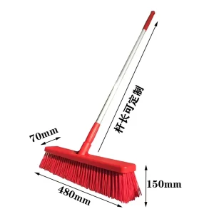 61002080 Long Bristle Push Broom Floor Brush Food Grade Cleaning Tool with Hand Style PP Broom Head