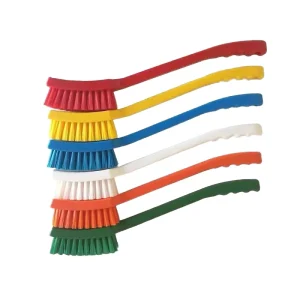 61010703 Long Handled Plastic Hand Brush Hotel Kitchen Cleaning Tool with Gap and Container Durable Food Grade Equipment Brush