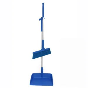 61080303 Food Grade Plastic Broom Stick and Dustpan Set for Home and Workshop Mopping Hand Style PP Material