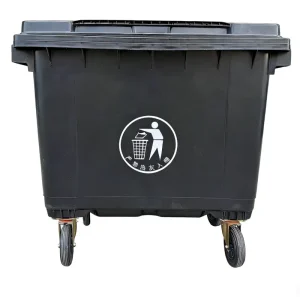 660-litre Wheeled Industrial Waste Bin with Lid