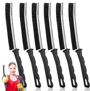 6Pack Bathroom Grout Sliding Doors Sink Deep Cleaning Tool Set Ultra-Fine Nylon Deep Scrub Cleaning Brushes for Window Tracks