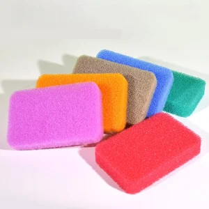 6Pcs Color Silicone Sponge Set Custom Color Eco Reusable Strong Decontamination 250% 500% Absorption Scouring Pad