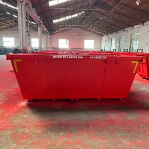 6m Mobile Metal Skip Bin Garbage Container for Solid Waste for Construction Industries
