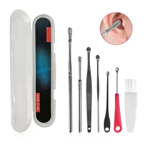 7 Pcs Ear Pick Earwax Removal Kit Cleansing Tool Set Spiral Ear Wax Removal Tool with a Cleaning Brush